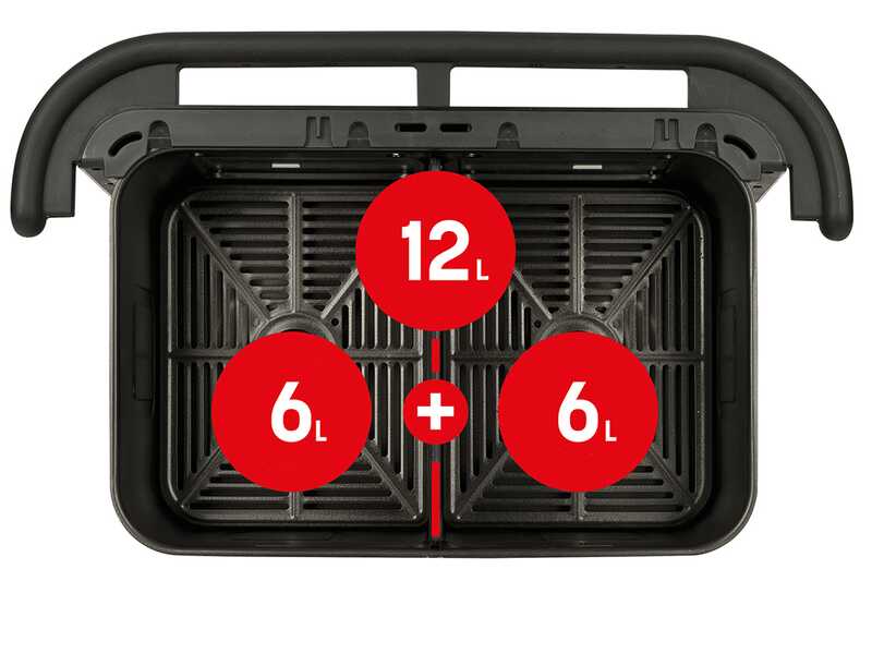 G3 Ferrari Friggisano 6+6 - Friggitrice ad aria 12L con doppio cestello
