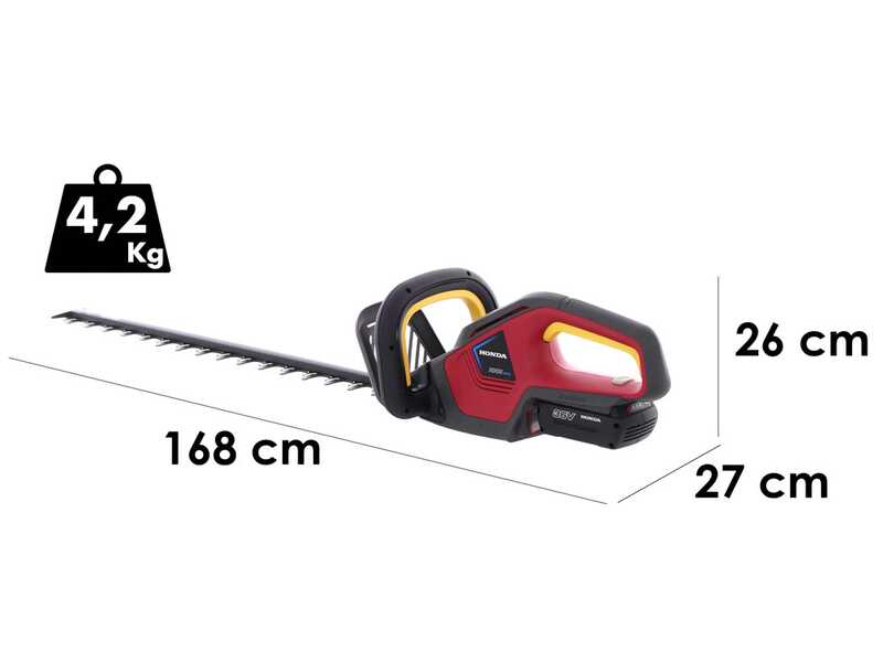 Honda HHH 36BXB E65T - Tagliasiepi a batteria 36V/2Ah - Lama da 65 cm