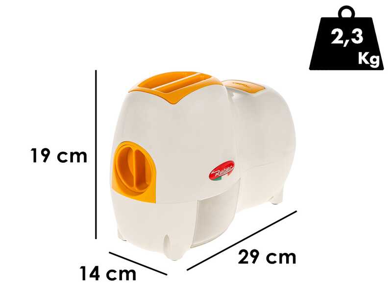 Reber Fido 9250 BG Bianco/Giallo - Grattugia elettrica da tavolo - 140W