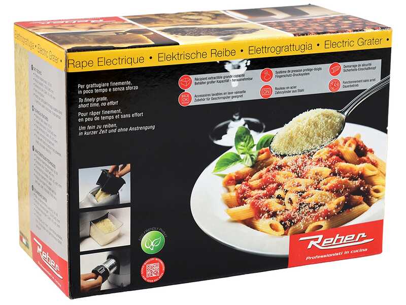 Reber Fido 9250 BG Bianco/Giallo - Grattugia elettrica da tavolo - 140W