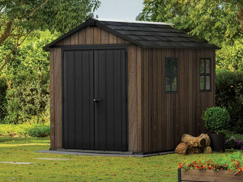 Keter Signature Walnut 759/975 - Casetta da giardino - Con finestre - 230x287x246 cm