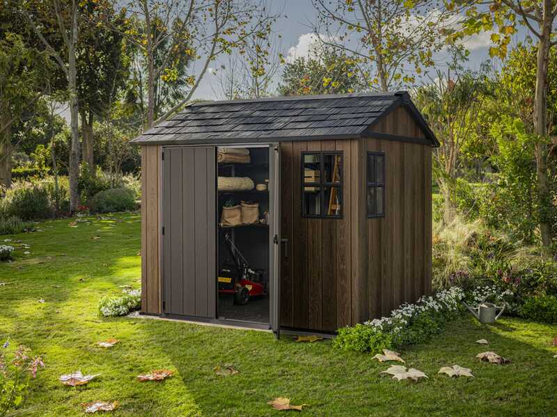 Keter Signature Walnut 759/975 - Casetta da giardino - Con finestre - 230x287x246 cm