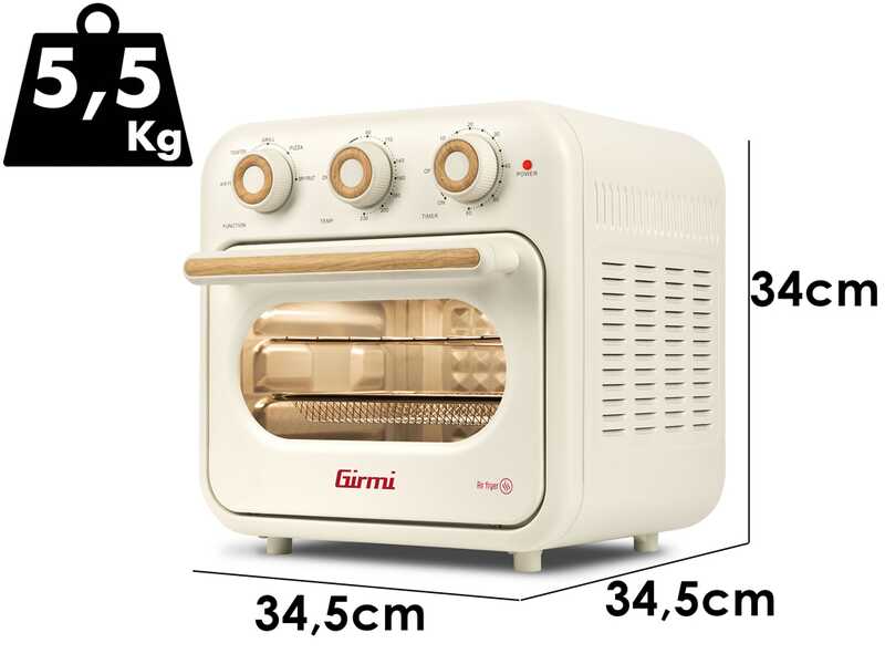 Girmi Ecofrit FG28 - Forno elettrico - Friggitrice ad aria 14L