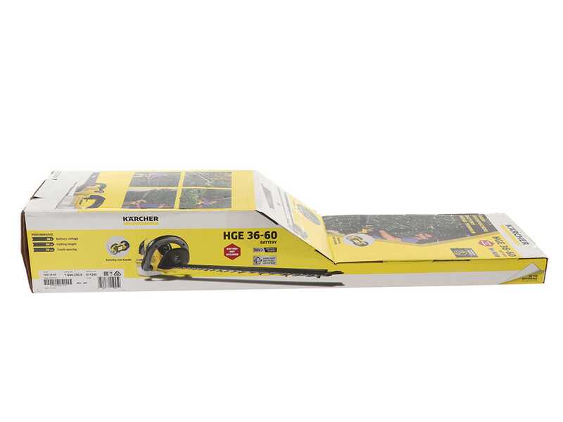 Karcher HGE 36-60 - Tagliasiepi a batteria 36V 5Ah - Lama da 60 cm