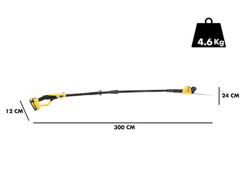 Karcher PHG 18-45 - Tagliasiepi su asta di prolunga telescopica a batteria 18V/5Ah