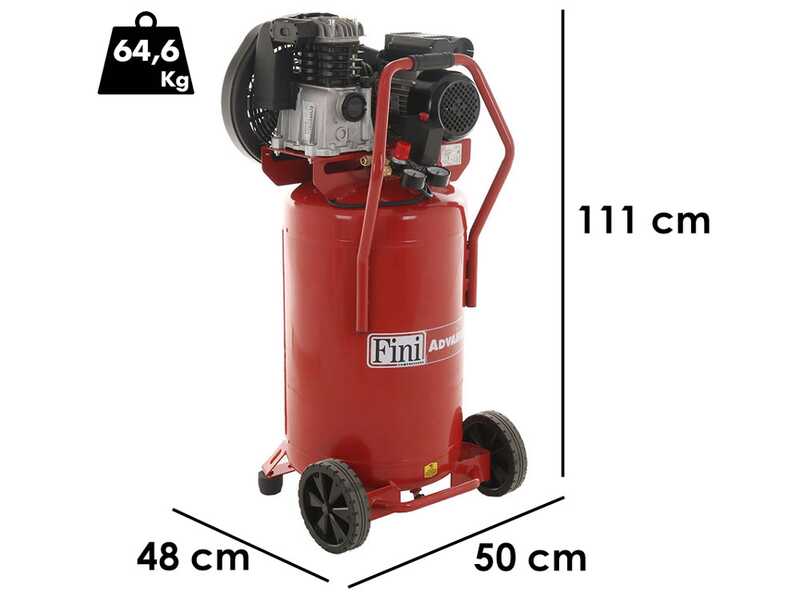 OUTLET - DA ESPOSIZIONE - Fini Advanced MK 103-90V-3M - Compressore aria elettrico monofase - Motore 3 HP - 90 lt
