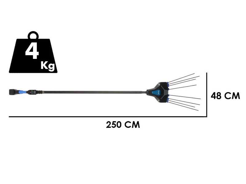 OUTLET - PICCOLI DIFETTI ESTETICI - VESCO GALAXY XR21F.1 - Abbacchiatore con batteria a litio - Asta fissa 250 cm - 2x 21.6V 4.5Ah