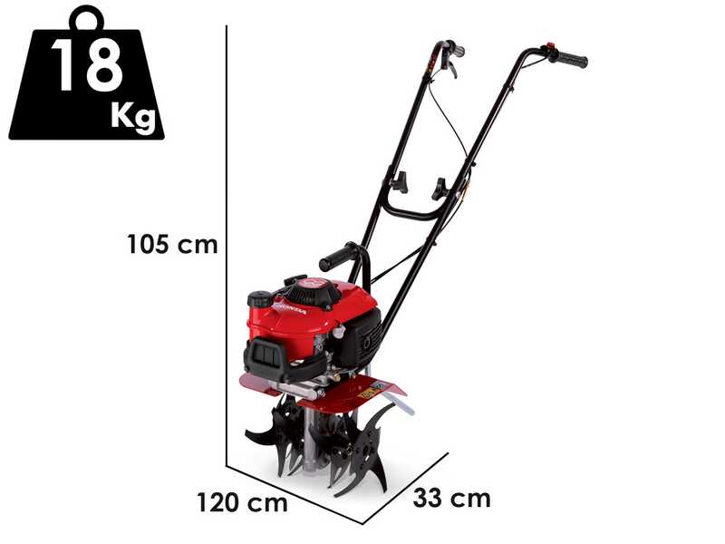 Honda FG 201 - Motozappa a benzina 2.5 HP - Honda GXV 50 - 50cc