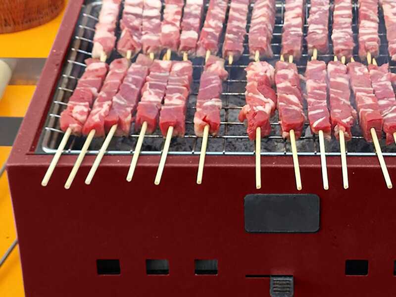 Barbecue a carbone da tavolo Dalmazio - Artigianale - Scocca rossa