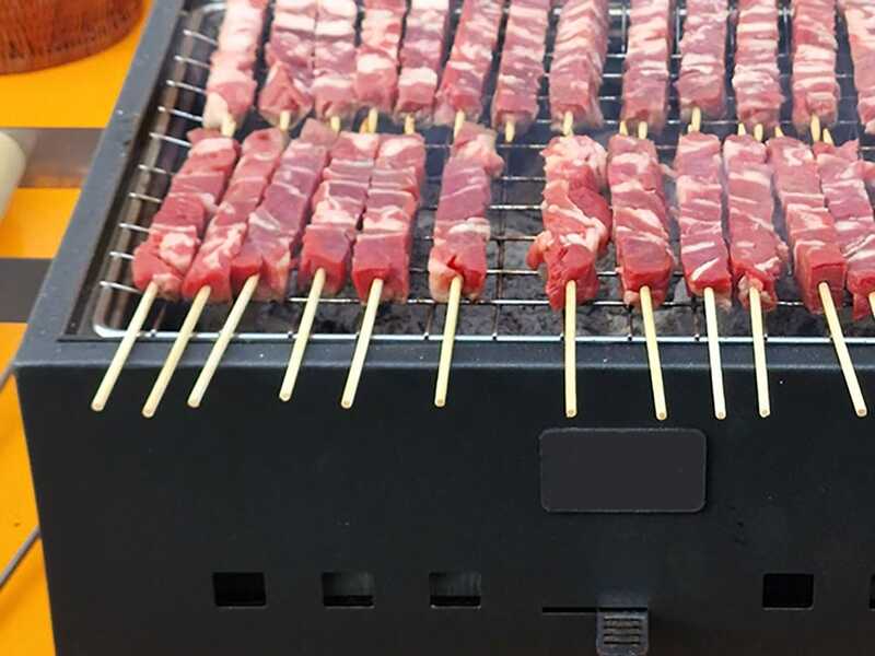 Barbecue a carbone da tavolo Dalmazio - Artigianale  - Scocca nera antracite