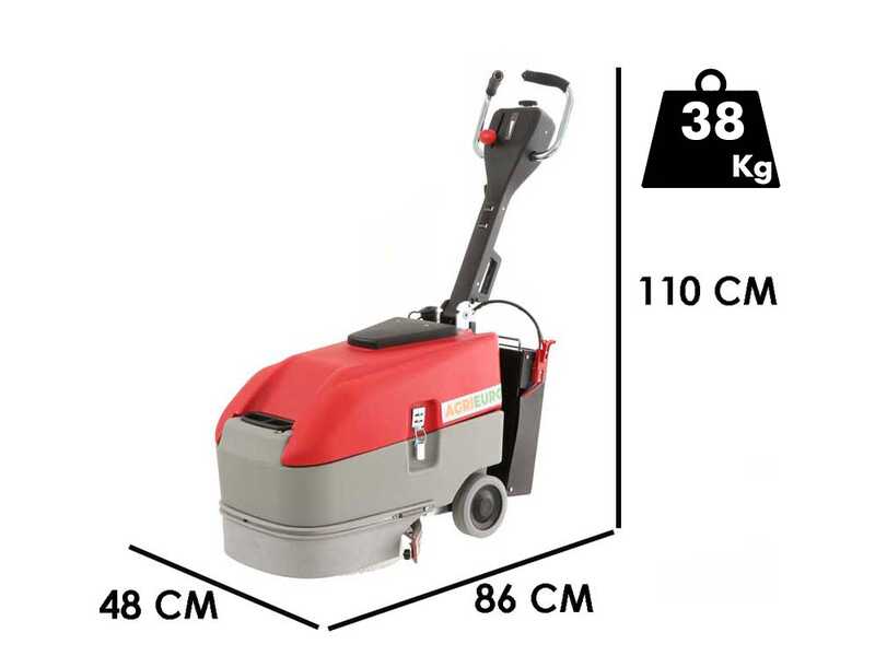 OUTLET - UTILIZZATO PER PROVA - Lavapavimenti a batteria U.T. LP-350-B - 3 in 1: lava, asciuga e aspira
