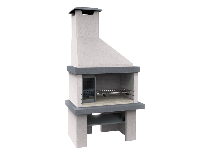 OUTLET - PICCOLI DIFETTI ESTETICI - Edilmark Happy - Barbecue in muratura a legna e carbone - Cappa e Fuoco a sinistra