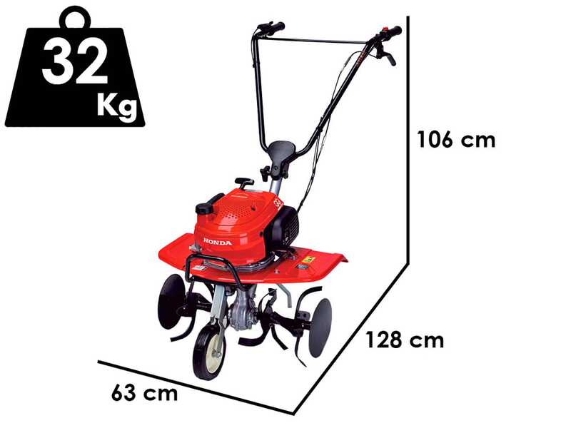 Honda F 220 - Motozappa a benzina 2.5 HP - Honda GXV 57 - 57cc