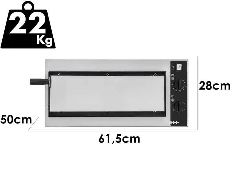Prismafood SMALL BASIC 1/40 - Forno elettrico per pizza - 1600 W