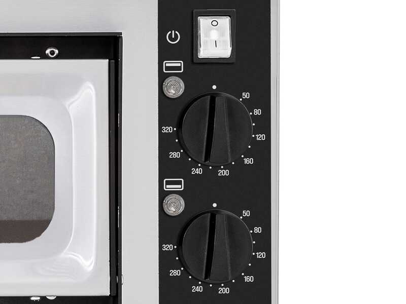 Prismafood SMALL BASIC 2/40 VETRO 4T - Forno elettrico per pizza - 4 Termostati