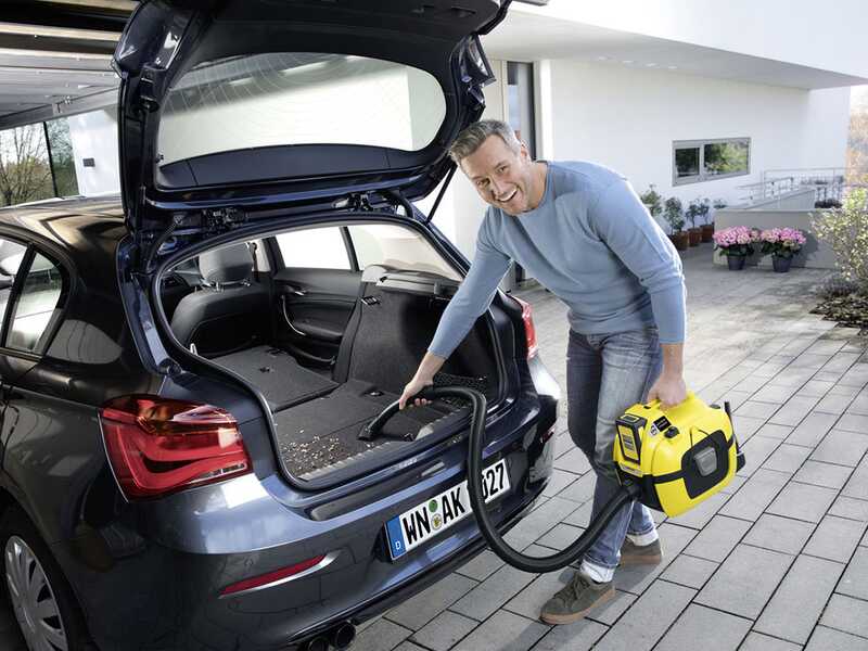 Karcher WD 1 - Aspirapolvere multiuso a batteria 18V 5Ah - Solidi liquidi e soffiatore