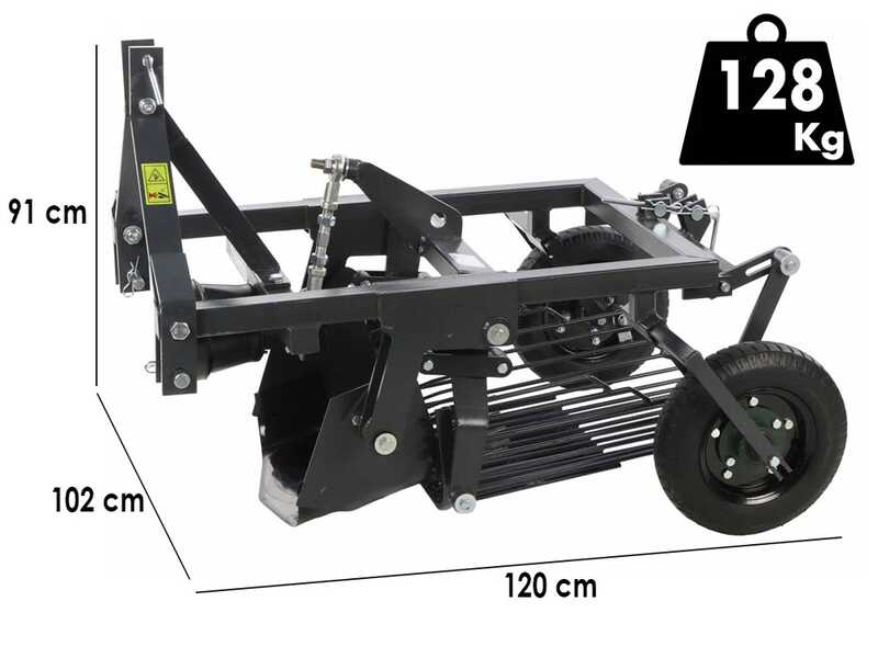 Blackstone B-PH 500 -  Scavapatate per trattore - Setacci oscillanti - Larghezza di lavoro 50 cm - Per trattore con attacco a tre punti