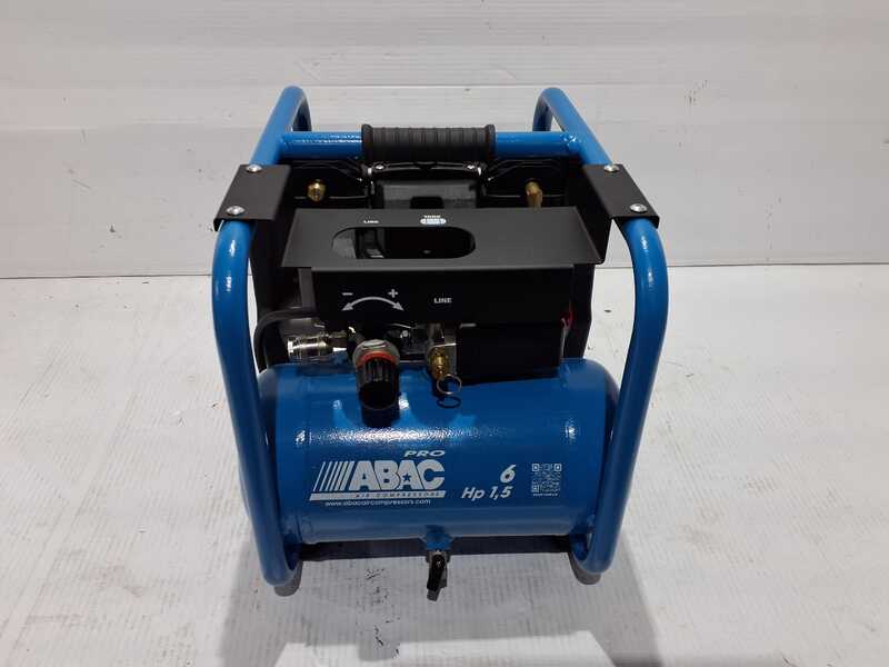 OUTLET - DA ESPOSIZIONE - ABAC PORTABLE ROLLCAGE OS15P - Compressore aria elettrico monofase silenziato, oil-less - Motore 1.5 HP - 9 lt