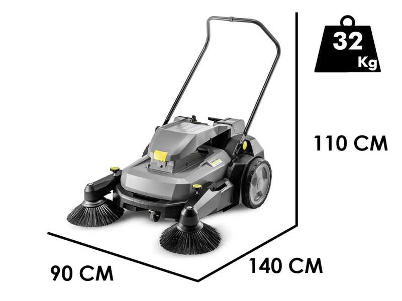 Karcher KM 70/25 C Bp 2SB - Spazzatrice a batteria con cesto di raccolta 36V 2.5Ah