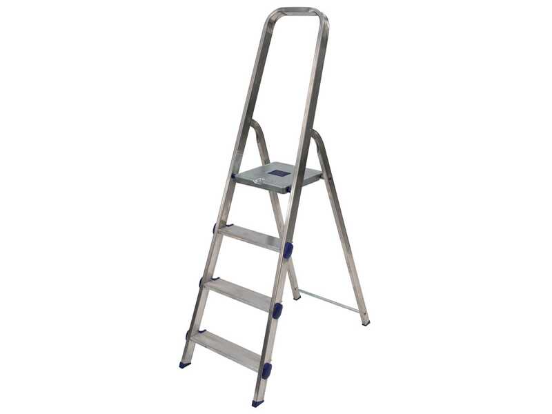 Facal Golden , 4 gradini, 1.42 mt - Scalandrino in alluminio con cavalletto