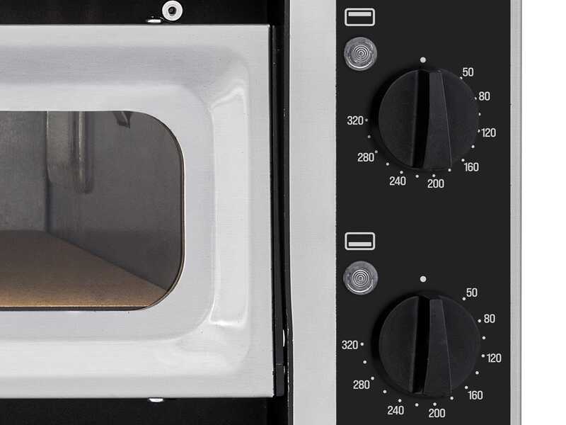 Prismafood SMALL BASIC 1/40 VETRO 2T - Forno elettrico per pizza - 2 Teromostati