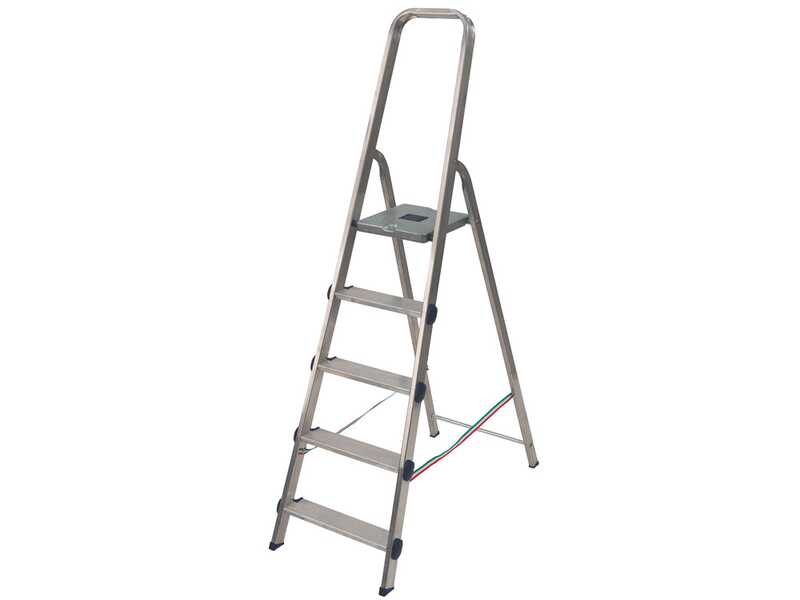 Facal Golden , 5 gradini, 1.64 mt - Scalandrino in alluminio con cavalletto
