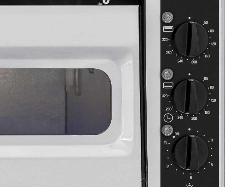 Prismafood SMALL BASIC ALTO 1/40 VETRO 2T - Forno elettrico per pizza - 2 Teromostati
