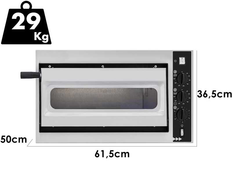 Prismafood SMALL BASIC ALTO 1/40 VETRO 2T - Forno elettrico per pizza - 2 Teromostati