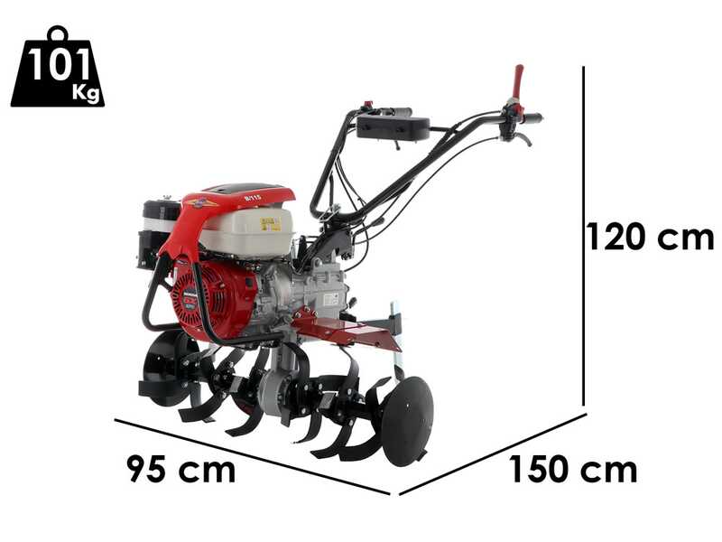 OUTLET - PICCOLI DIFETTI ESTETICI - Barbieri B/115 - Motozappa a benzina 9 HP - Motore Honda GX270