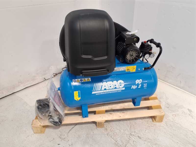 OUTLET - DA ESPOSIZIONE - ABAC SILENT A29B 90 CM2 - Compressore aria elettrico monofase a cinghia silenziato - Motore 2 HP - 90 lt