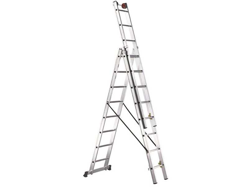 OUTLET - DIFETTI ESTETICI - Svelt Euro E3, 3x14 gradini, 10,12 mt - Scala telescopica in alluminio