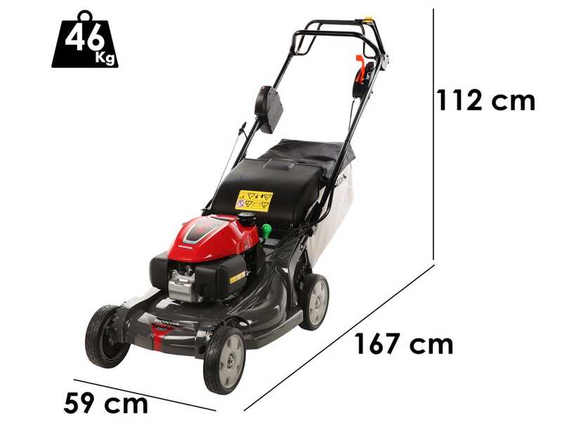 Honda HRX 537 HZ - Tagliaerba a scoppio trazionato - Honda GCVx 200 - Taglio 53 cm