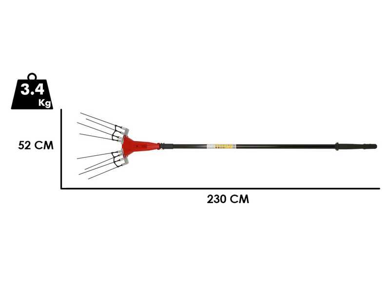 OUTLET - DIFETTI ESTETICI - GeoTech Picker 550 TURBO - Abbacchiatore elettrico a batteria - 500W - Asta 230-310 cm