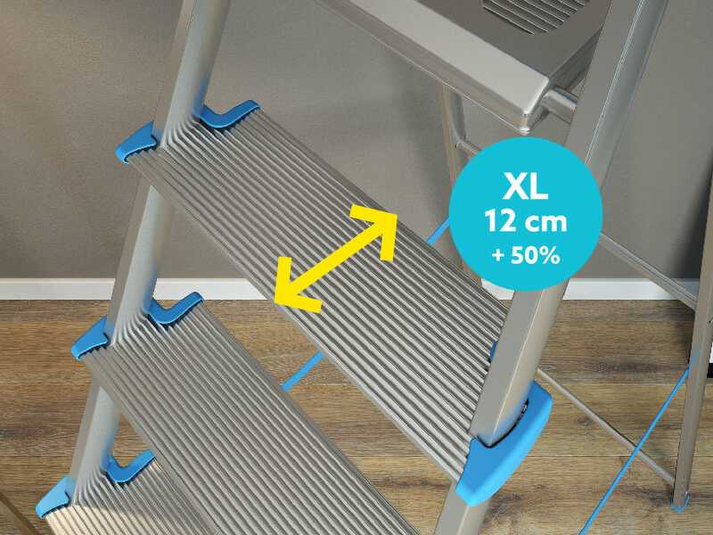 OUTLET - PICCOLI DIFETTI ESTETICI - Colombo Atlantica, 8 gradini, 2.33mt - Scalandrino in alluminio con cavalletto