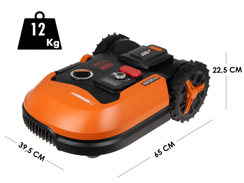 Worx Landroid WR147E.1 - Robot rasaerba - Con perimetro - Batteria 20V e 4Ah - L1000 - Sensore ostacoli in omaggio!