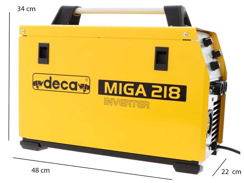 OUTLET - PICCOLI DIFETTI ESTETICI - Deca Miga 218 - Saldatrice Inverter Multiprocesso (MIG-MAG/MMA/TIG LIFT), corrente continua (DC) - GAS/NO GAS