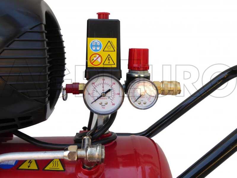 OUTLET - UTILIZZATO PER PROVA - Fini Tiger MK 265 24 - Compressore aria elettrico monofase - Motore 2 HP - 24 lt