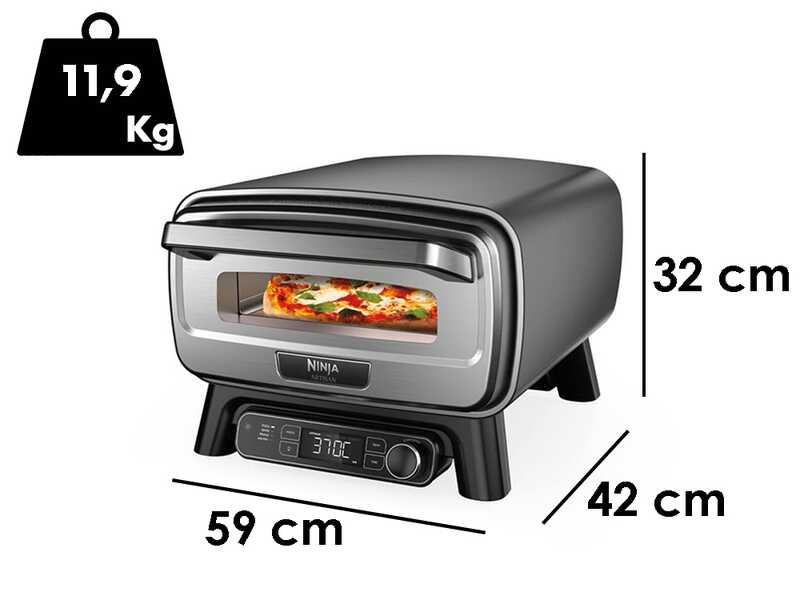 Uunin etupuoli ja säätimet