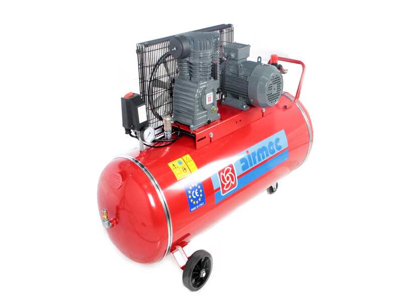 OUTLET - DIFETTI ESTETICI - Airmec CR 204 K18+C TP - Compressore aria a cinghia - Motore elettrico trifase - serbatoio lt 200