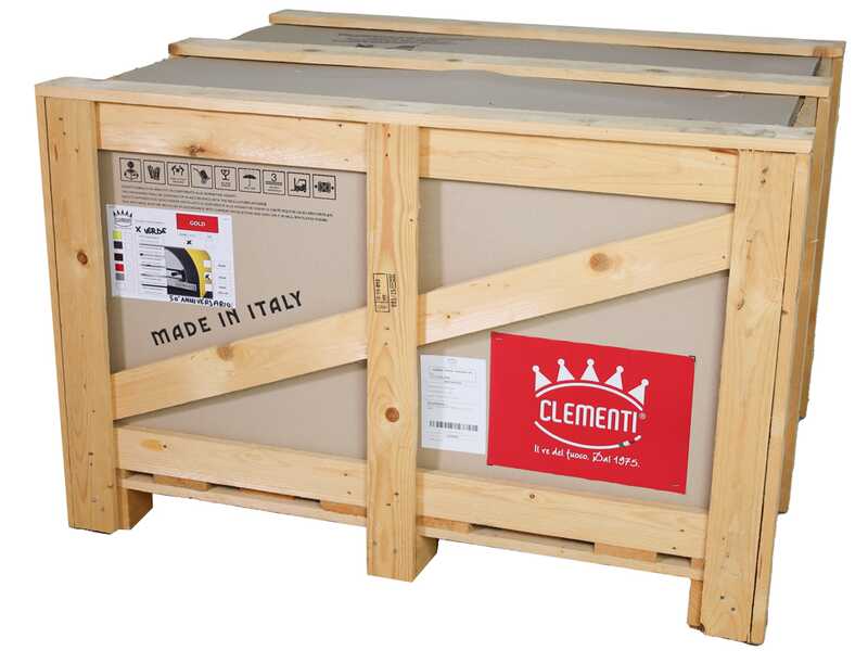 Clementi Gold - Forno a legna per pizza da esterno - Camera di cottura 80 x 60 - 4 pizze - Verde