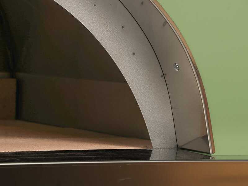 Clementi Gold - Forno a legna per pizza da esterno - Camera di cottura 80 x 60 - 4 pizze - Verde