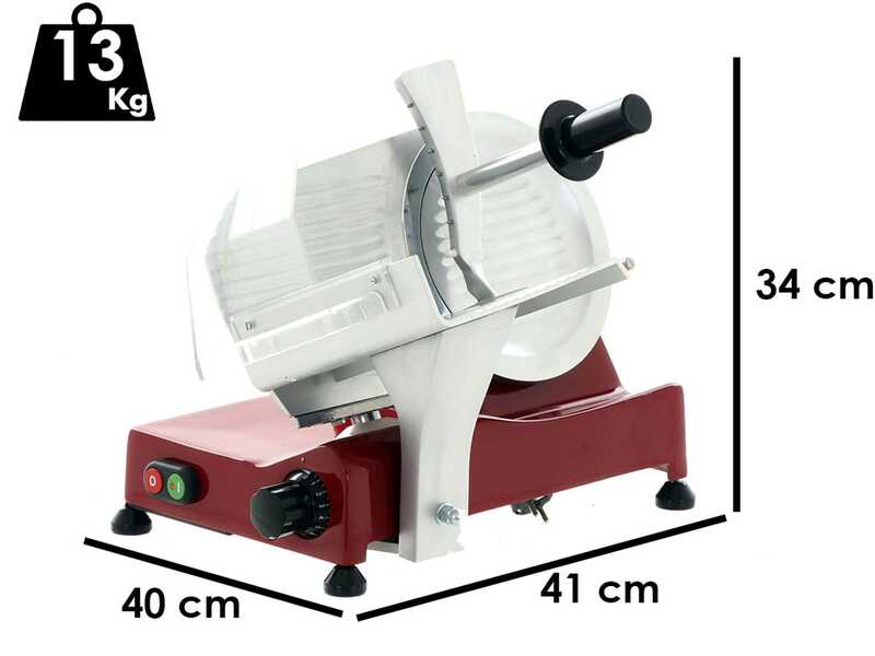 OUTLET - PICCOLI DIFETTI ESTETICI - FAC S220 Rossa - Affettatrice con lama 220 mm - Affilatore incluso - 185W