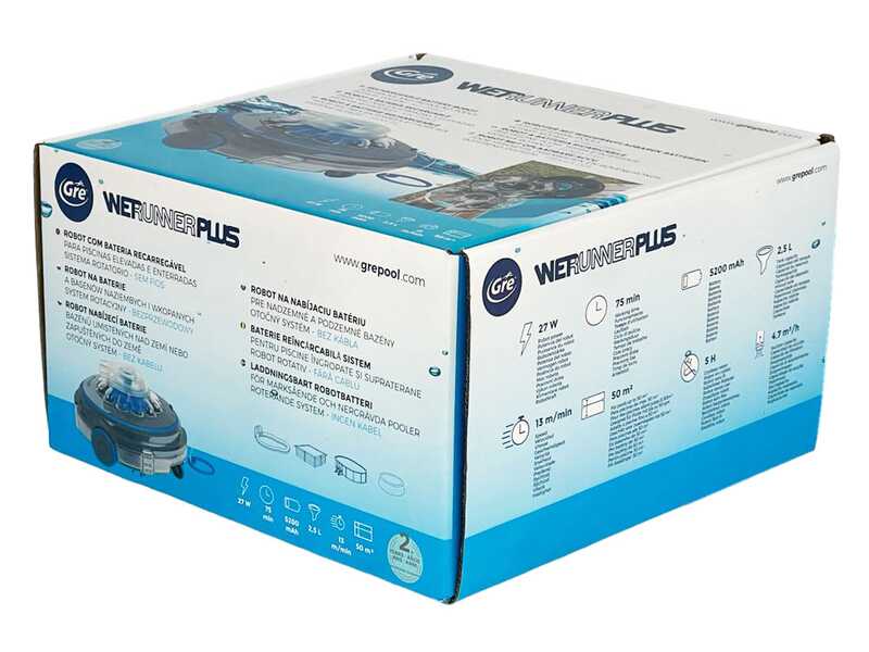 GRE WET RUNNER PLUS - Robot pulitore a batteria