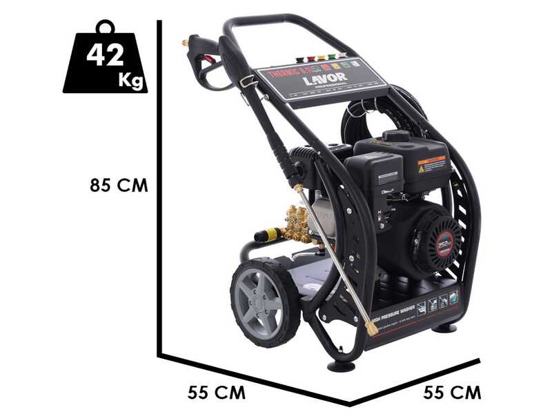 Lavor Thermic 9.1L - Idropulitrice a scoppio 220 bar - 780 l/h - motore Loncin benzina 8HP