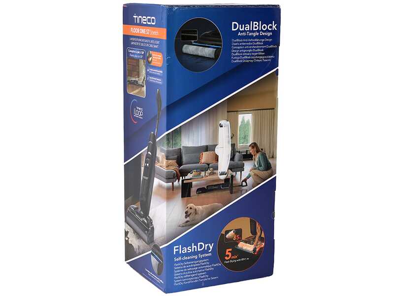 Tineco Floor One S7 Stretch Steam Plus - Lavapavimenti a vapore - 3 in 1: lava, aspira e vaporizza