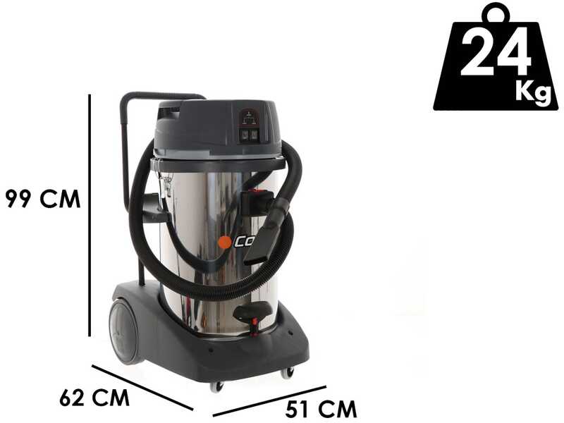 OUTLET - UTILIZZATO PER PROVA - Comet CVP 378 XBH - Bidone aspiratutto - 3 motori- Fusto in acciao - Serie Professionale