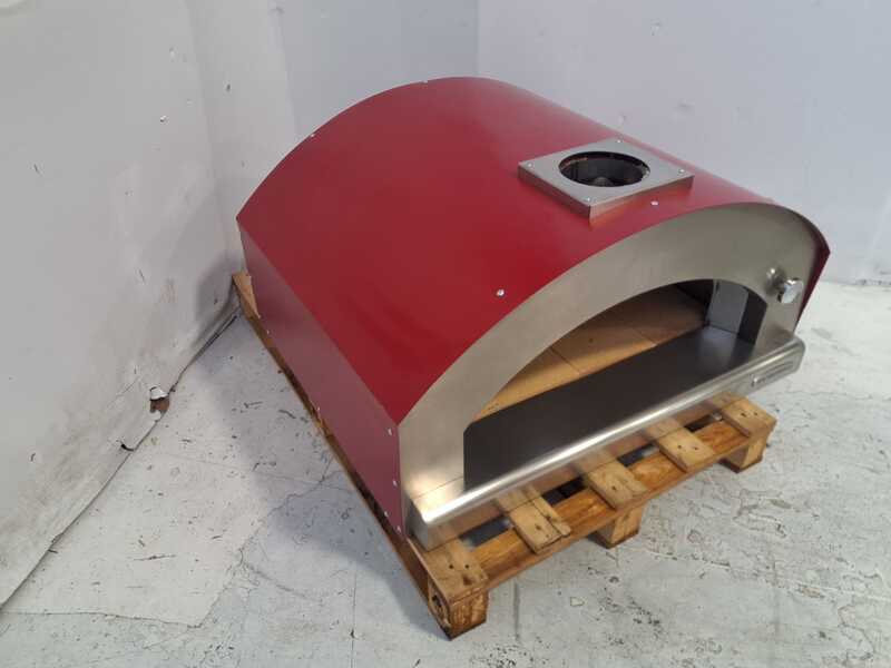 OUTLET - DIFETTI ESTETICI - Rossofuoco Nonna Luisa Rosso - Forno a legna da esterno con carrello