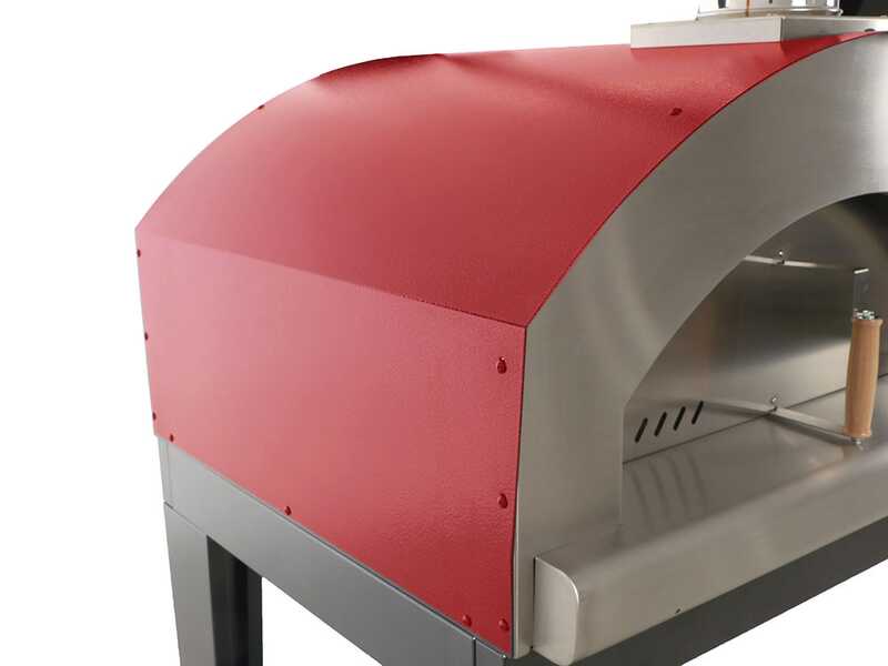 OUTLET - DIFETTI ESTETICI - Rossofuoco Nonna Luisa Rosso - Forno a legna da esterno con carrello