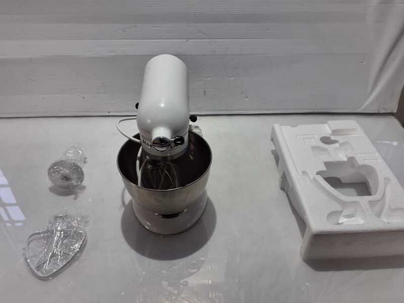 OUTLET - UTILIZZATO PER PROVA - KitchenAid Classic 5K45SS-EWH Bianco - Impastatrice Planetaria