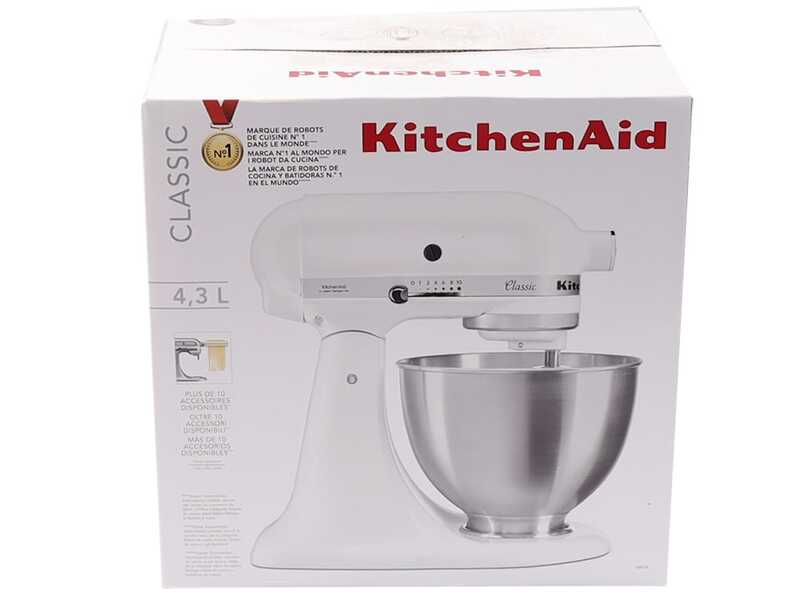 OUTLET - UTILIZZATO PER PROVA - KitchenAid Classic 5K45SS-EWH Bianco - Impastatrice Planetaria